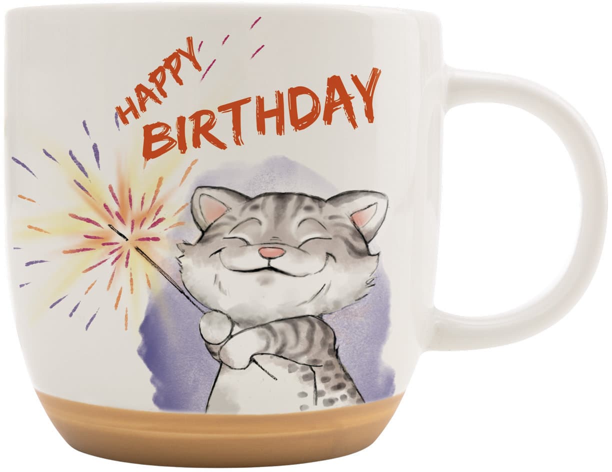 NICI Tasse Katze Happy Birthday 400ml