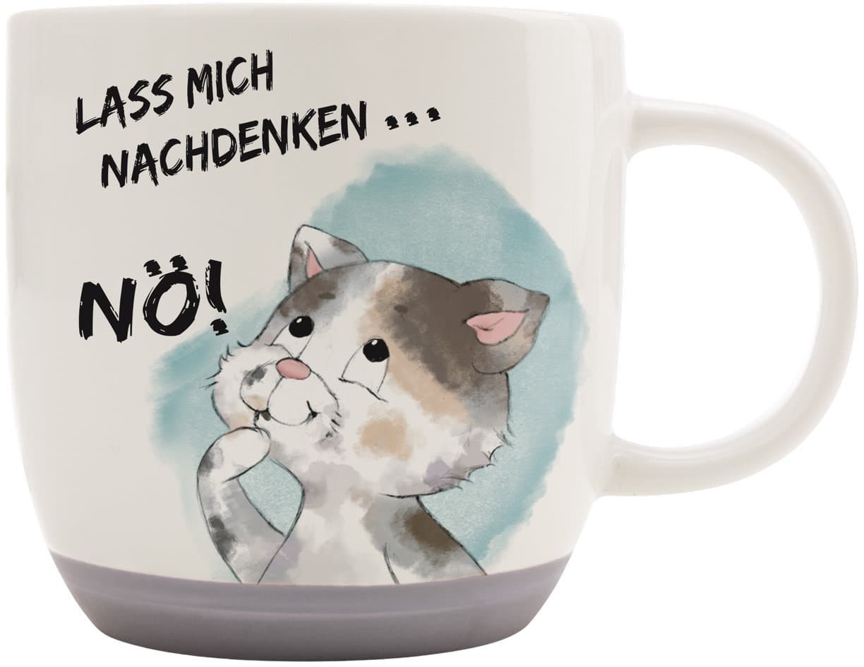 NICI Tasse Katze Lass mich nachdenken Nö! 400ml