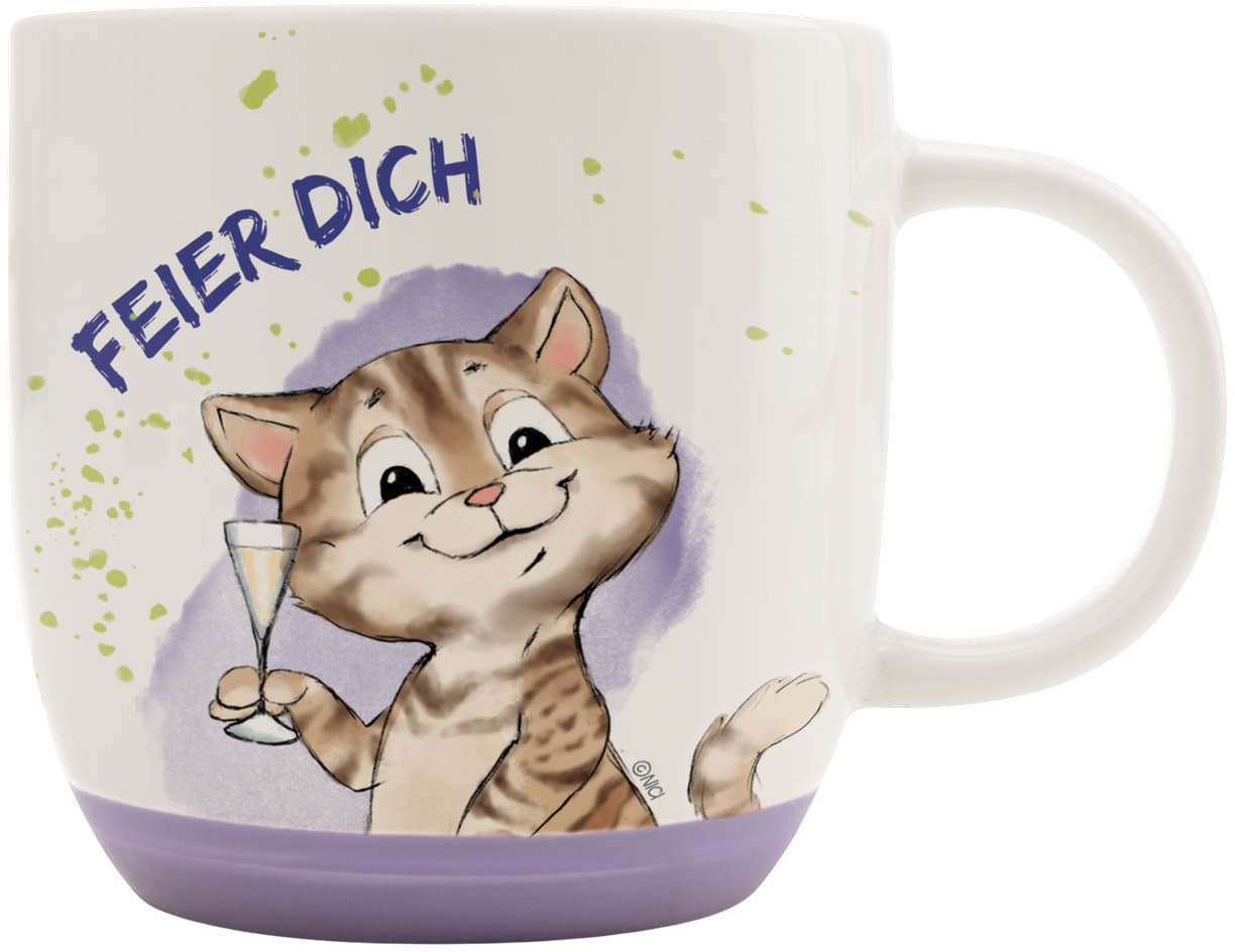 NICI Tasse Katze Feier Dich 400ml