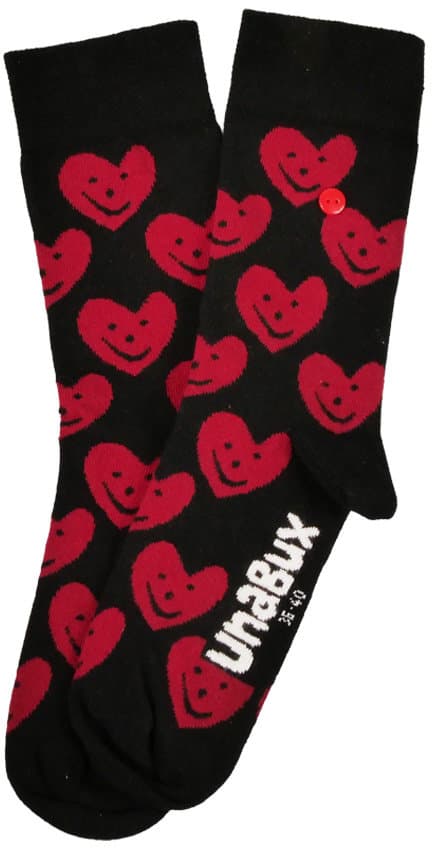 UnaBux Unisex Socken Herzen