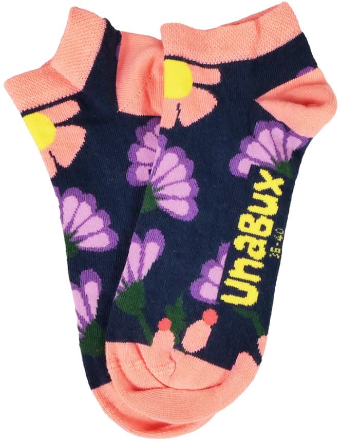 UnaBux Unisex Sneaker Socken Blumen