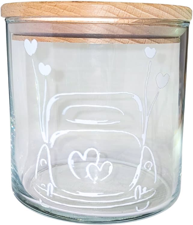 Wunderle Glasdose Hochzeit