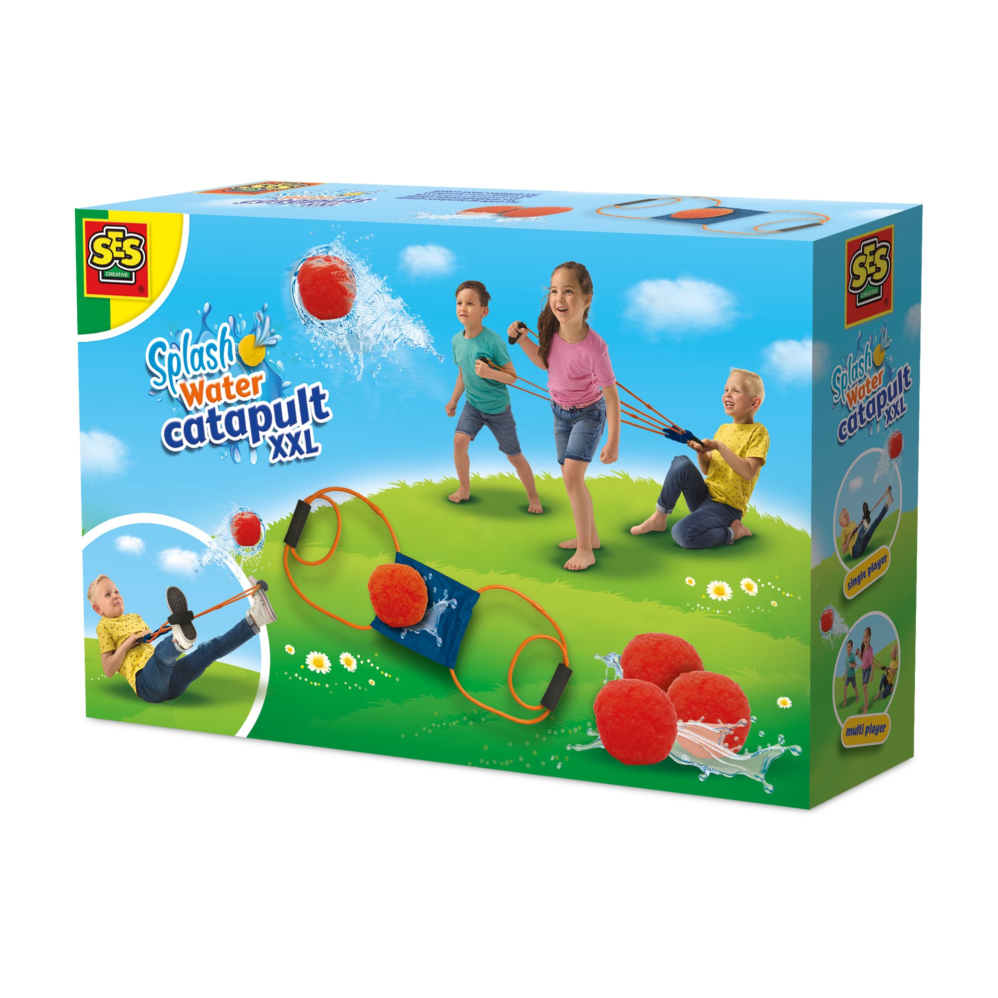 SES Creative - Splash Wasserballschleuder - Wiederverwendbare Wasserbälle, Outdoor-Wasserspielzeug für Kinder ab 5 Jahren