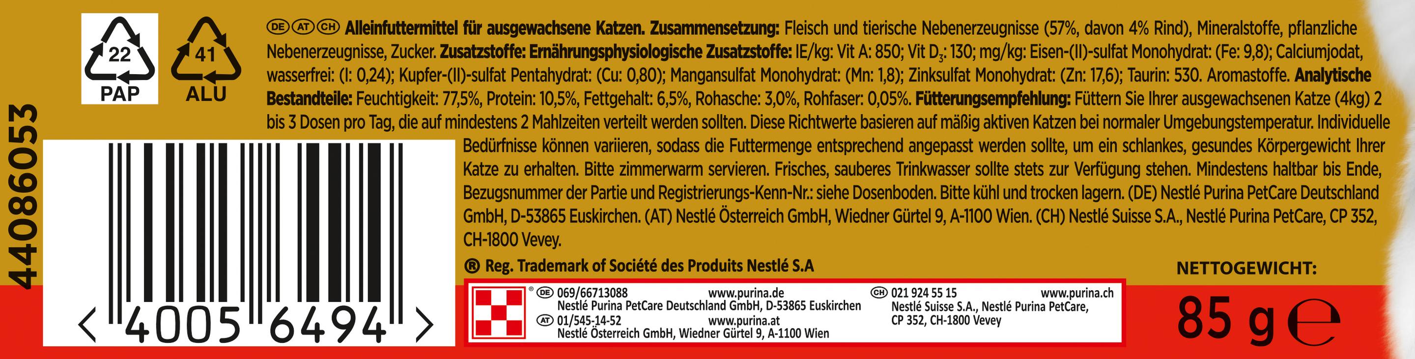 Produktbild PURINA GOURMET Gold Feine Pastete mit Rind 2 von 4