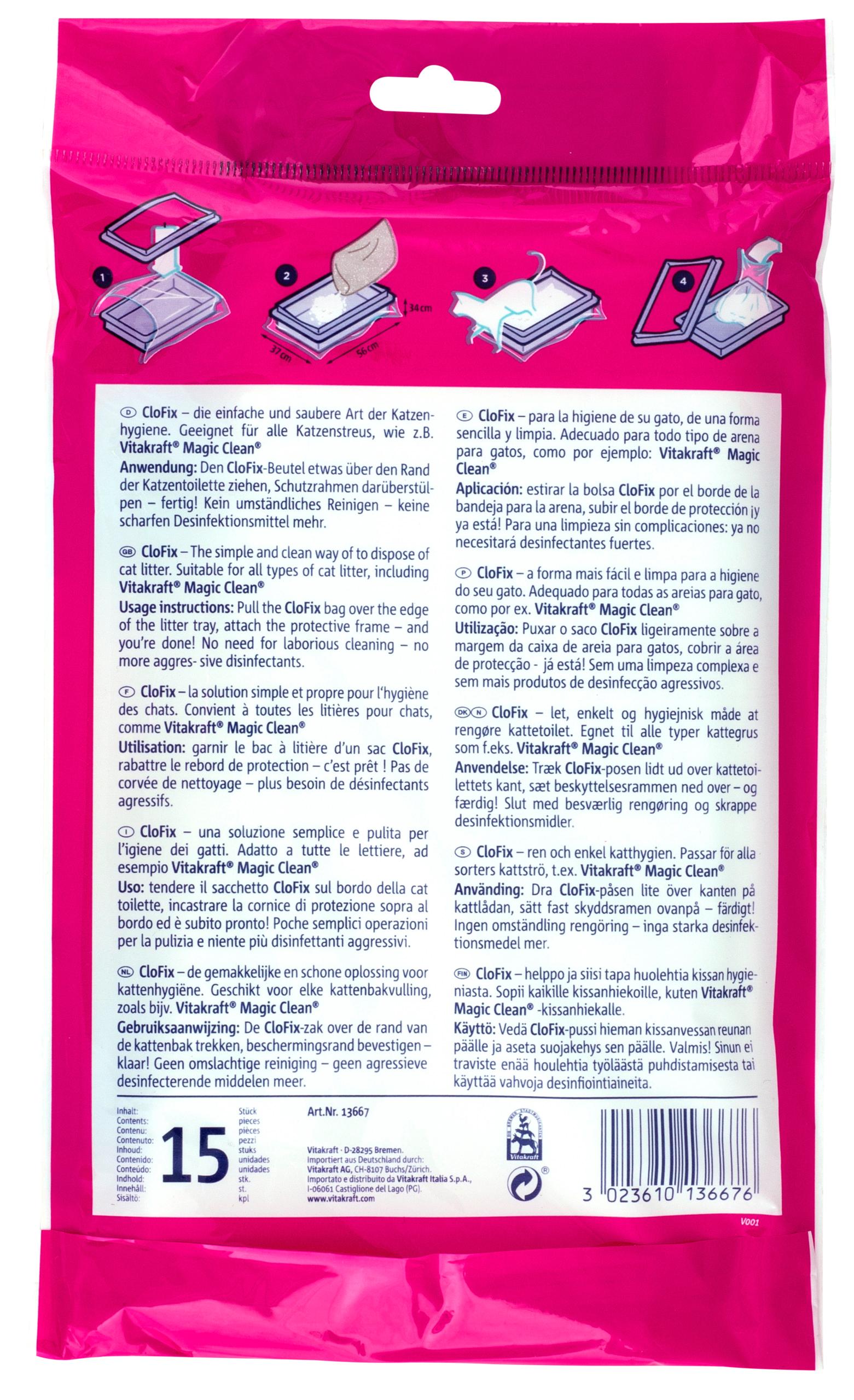 Produktbild Vitakraft Katzenstreu Clo Fix Hygiene Beutel 3 von 3