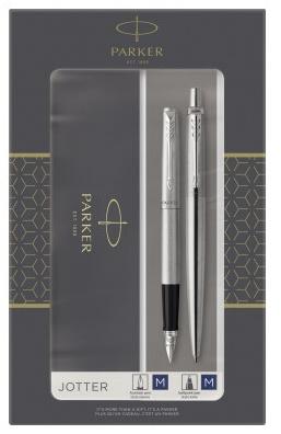 PARKER Füllhalter+Kugelschreiber Jotter Edelstahl im Set