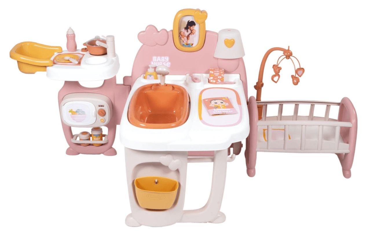 Smoby - Baby Nurse Puppen-Spielcenter – Alles für die liebevolle Puppenpflege