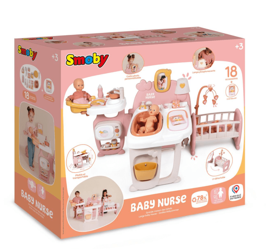 Produktbild Smoby - Baby Nurse Puppen-Spielcenter – Alles für die liebevolle Puppenpflege 2 von 7