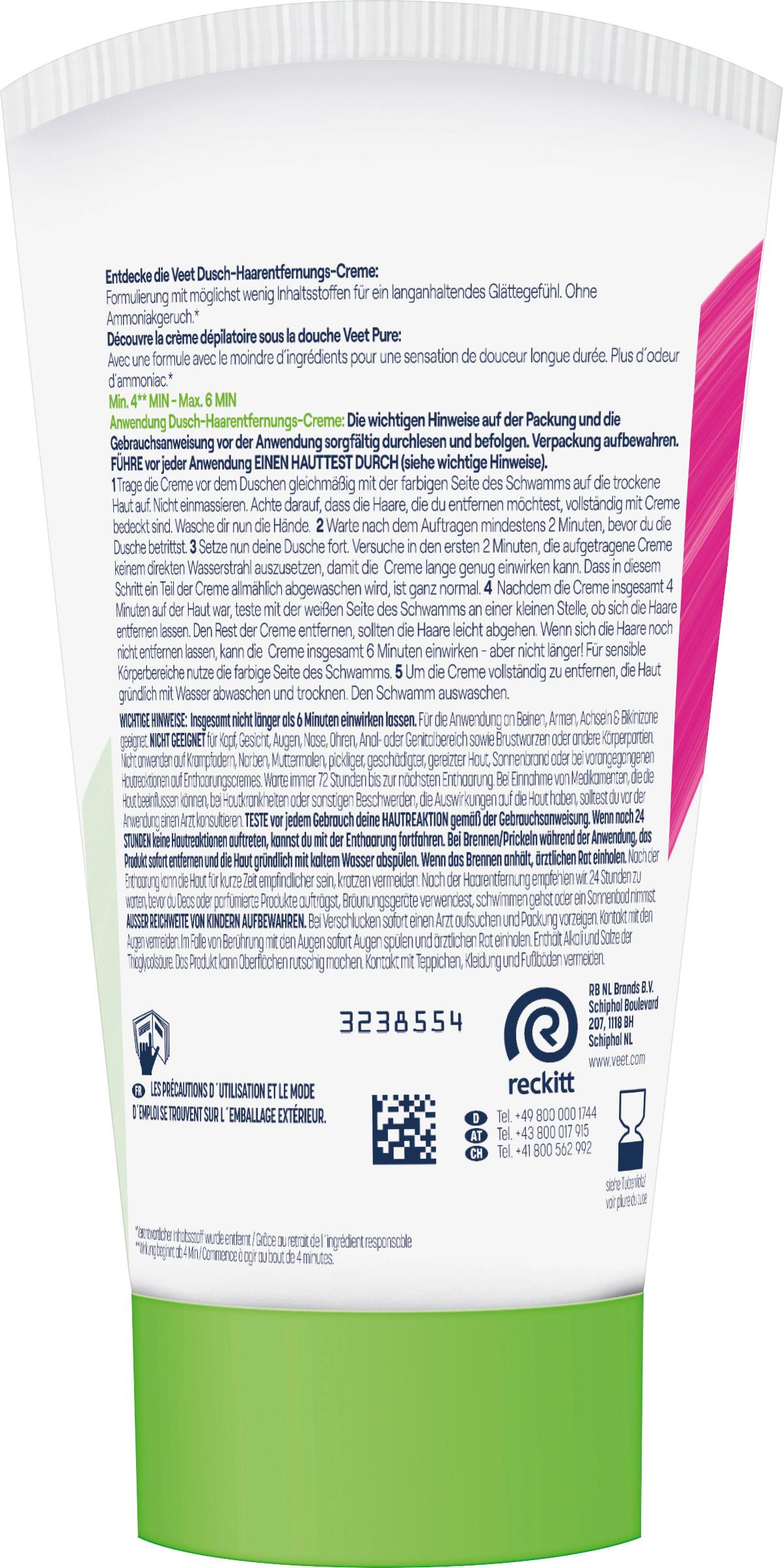 Produktbild Veet pure Dusch-Haarentfernungs-Creme 2 von 11