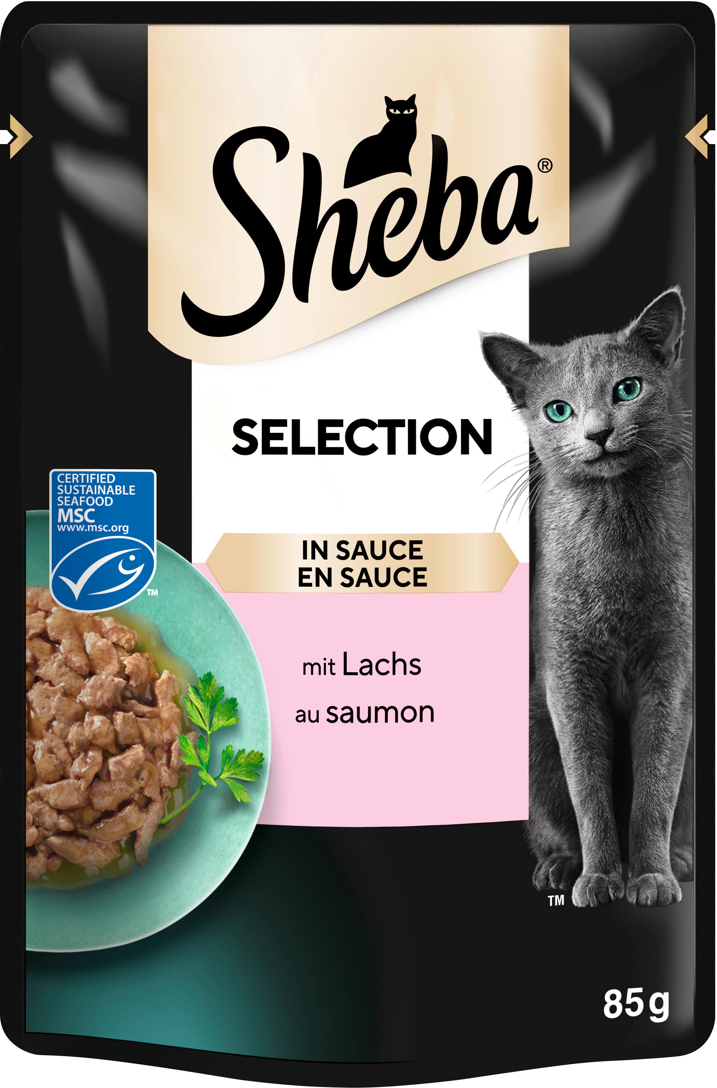 Sheba Selection in Sauce mit Lachs