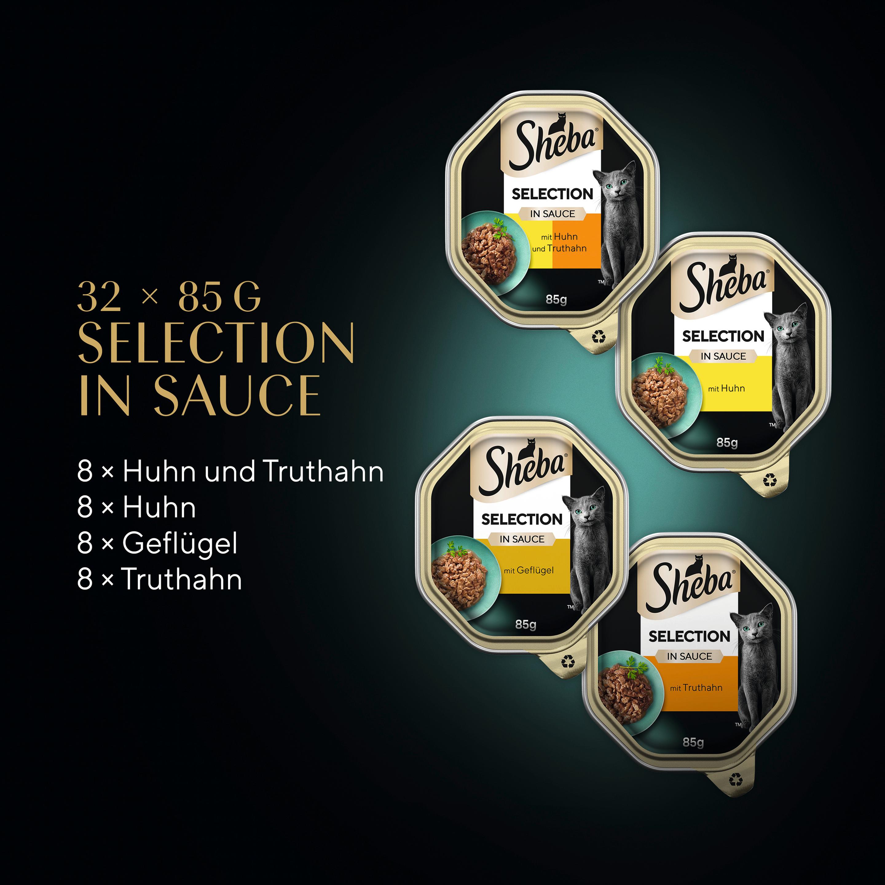 Produktbild Sheba Katzennassfutter Selection in Sauce Geflügel-Variation Mega-Pack 32x85g 5 von 6