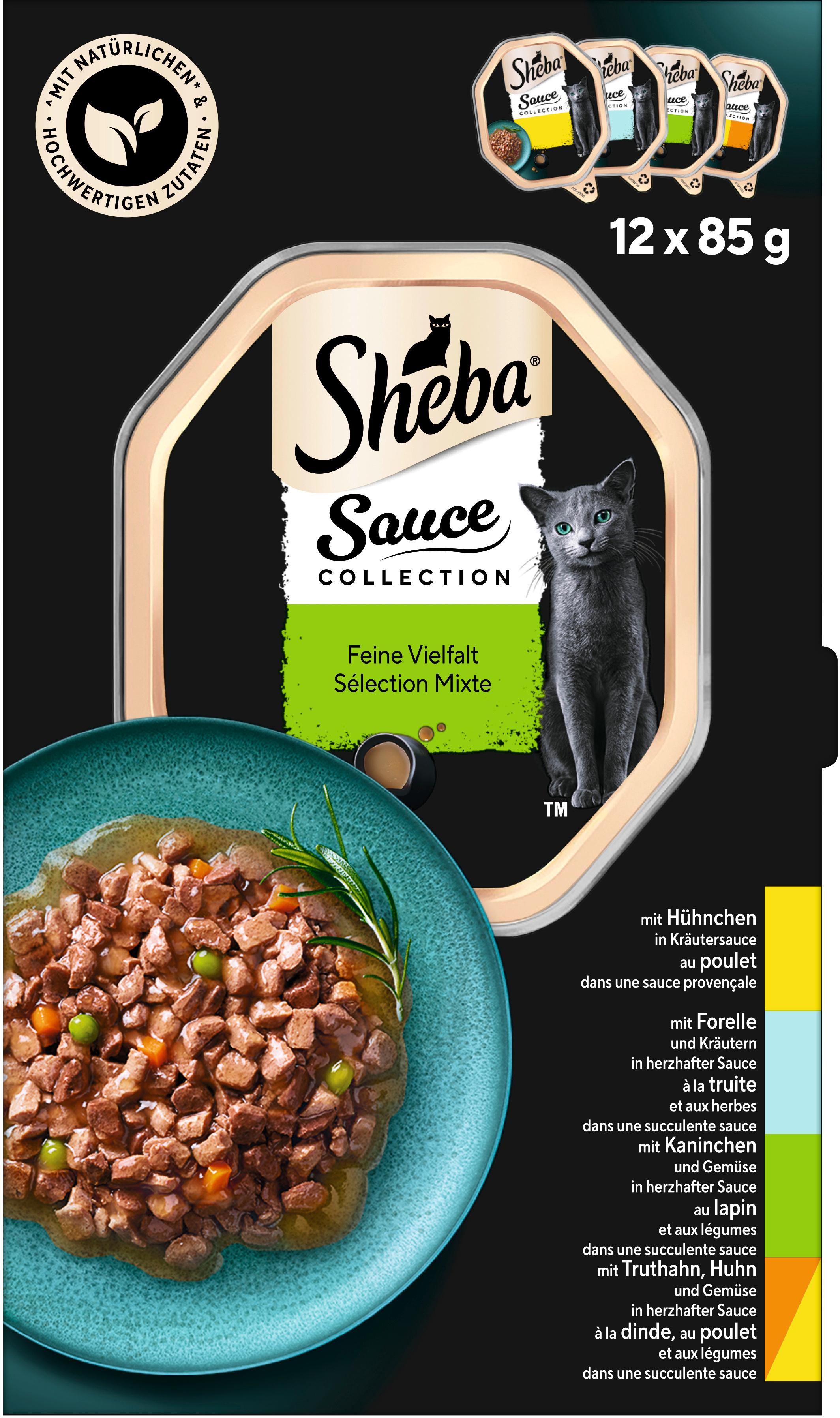 SHEBA® Schale Sauce Speciale Herzhafte Komposition mit Gemüse 12x85g