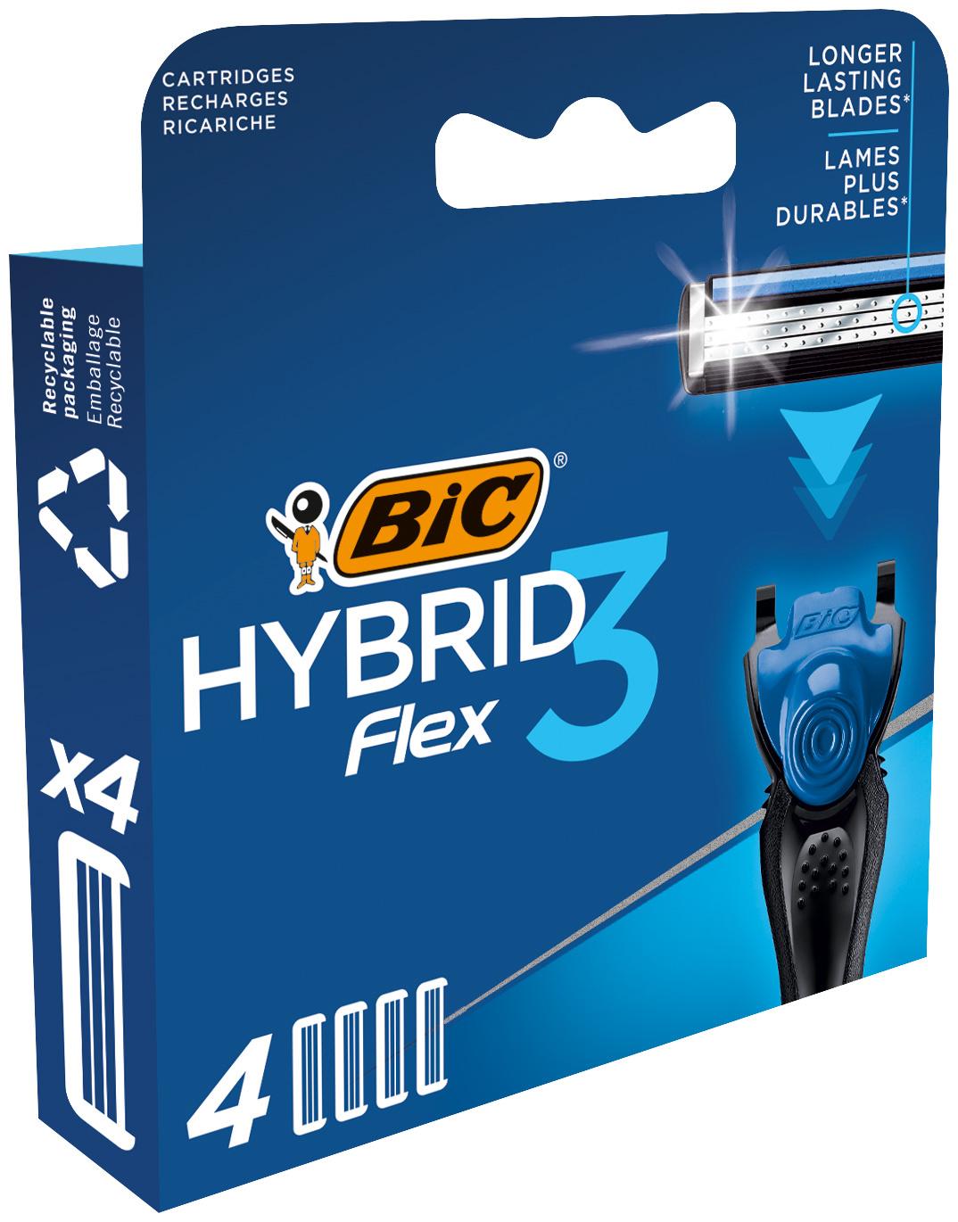 BIC Rasierer Ersatzklingen Hybrid Flex 3