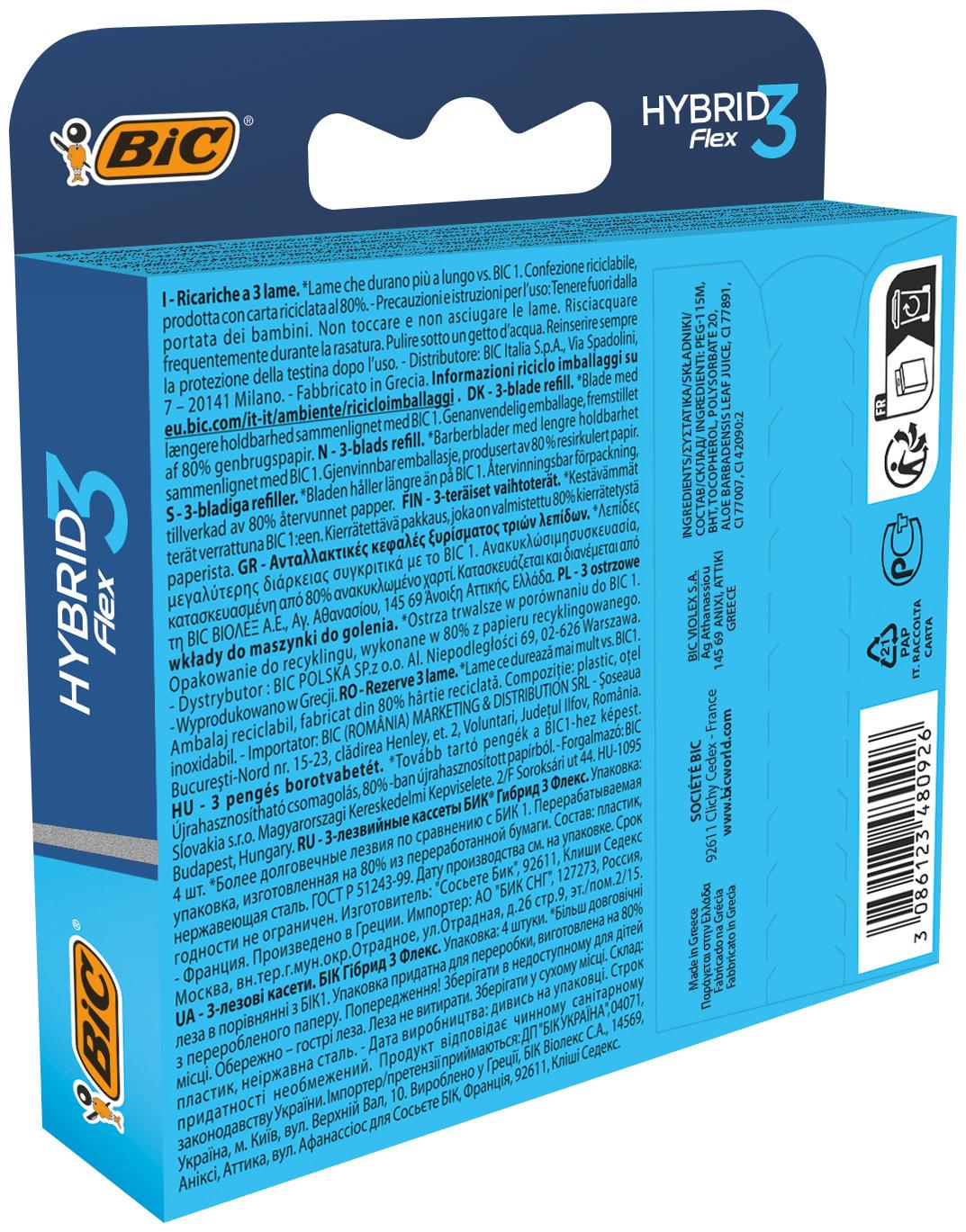 Produktbild BIC Rasierer Ersatzklingen Hybrid Flex 3 2 von 2