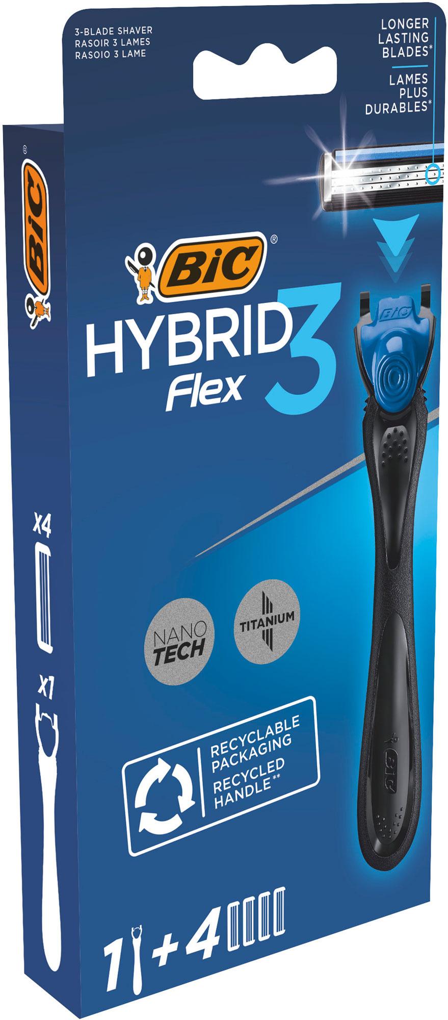 Produktbild BIC Hybrid 3 Flex 3-Klingen Rasierer + 4 Klingen 2 von 5