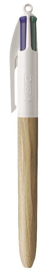 BIC 4-Farben-Kugelschreiber Wood Style
