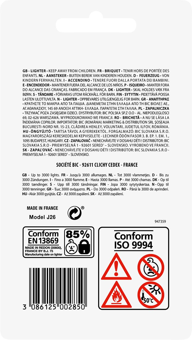 Produktbild BIC Maxi Reibradfeuerzeuge - Verschiedene Farben 3er Pack 2 von 3