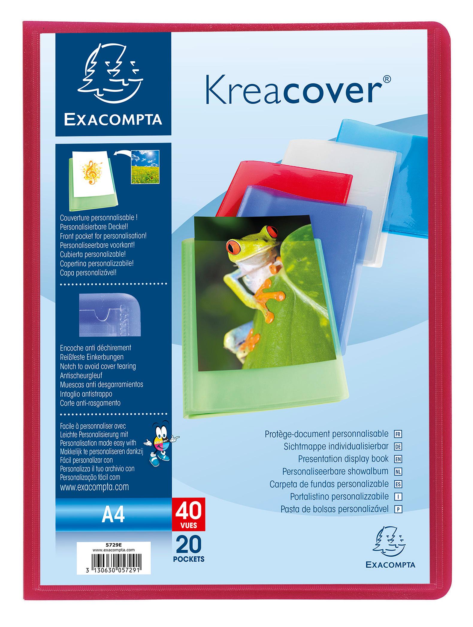 Produktbild EXACOMPTA Sichtmappe mit 20 Hüllen Krea Cover A4 farbig sortiert 3 von 6