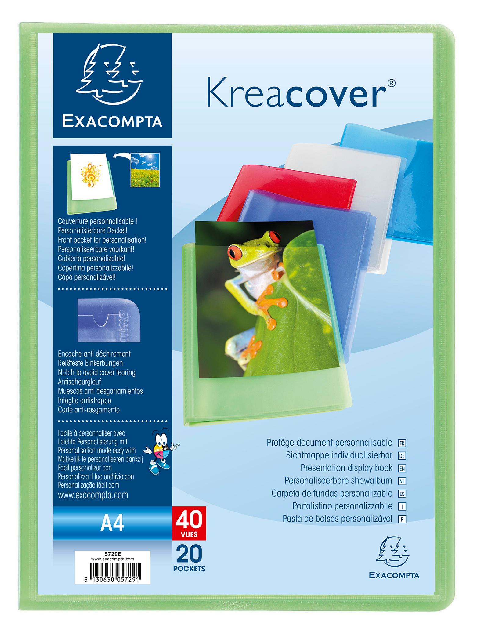 Produktbild EXACOMPTA Sichtmappe mit 20 Hüllen Krea Cover A4 farbig sortiert 5 von 6