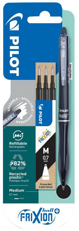 PILOT Tintenroller FriXion Ball +  0.7mm + 3 Minen blau