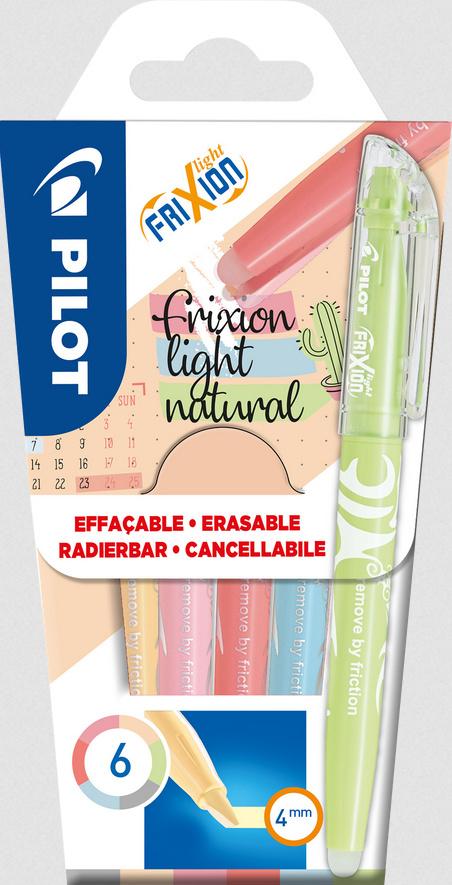 PILOT Textmarker FriXion Light Natural 4.0 (M) 6er Set
