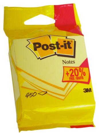 Post-it® Notes Würfel à 450 Blatt 5426P 76 x 76mm gelb