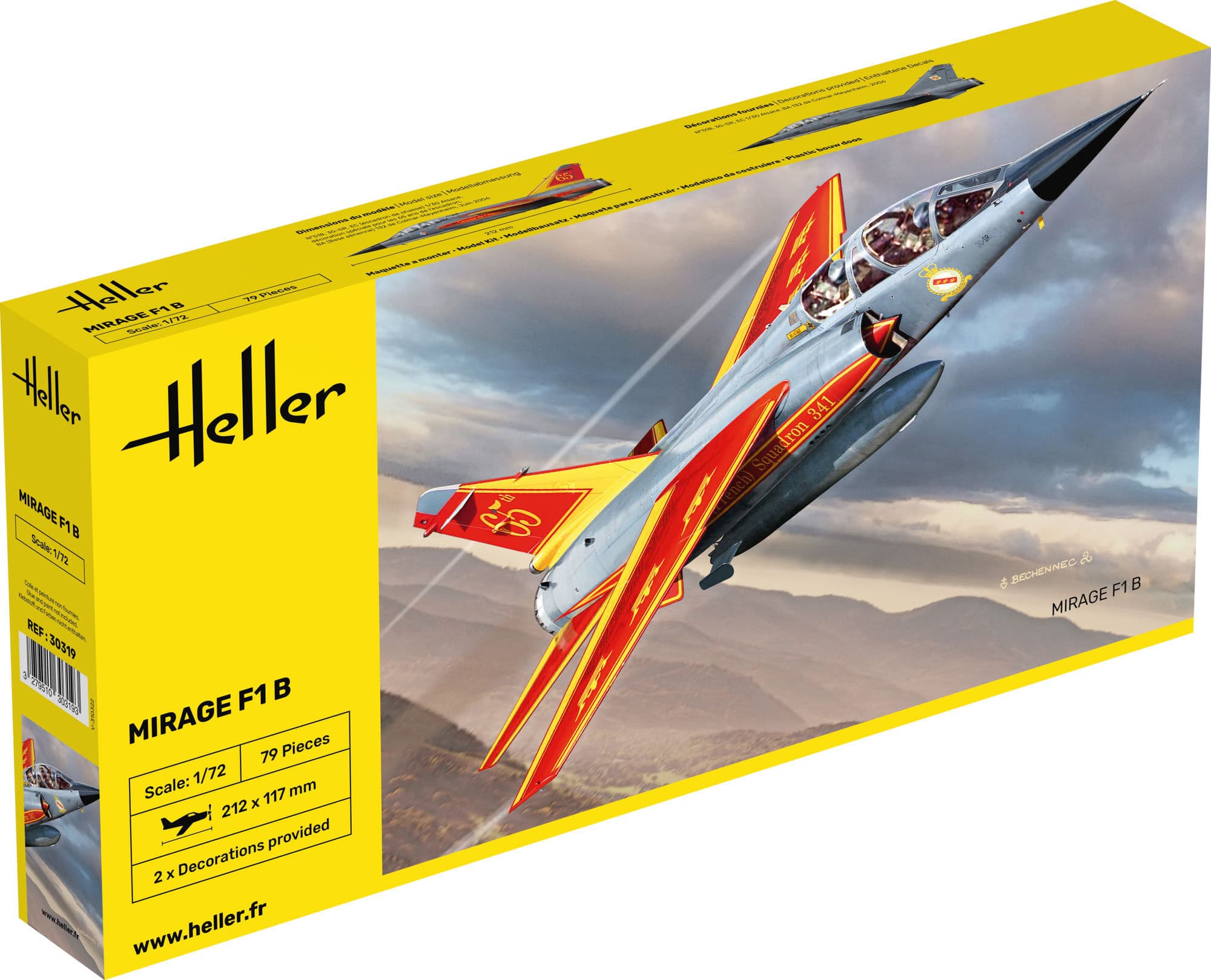 Heller Mirage F1B – 1:72 Modellbausatz des französischen Jet-Klassikers