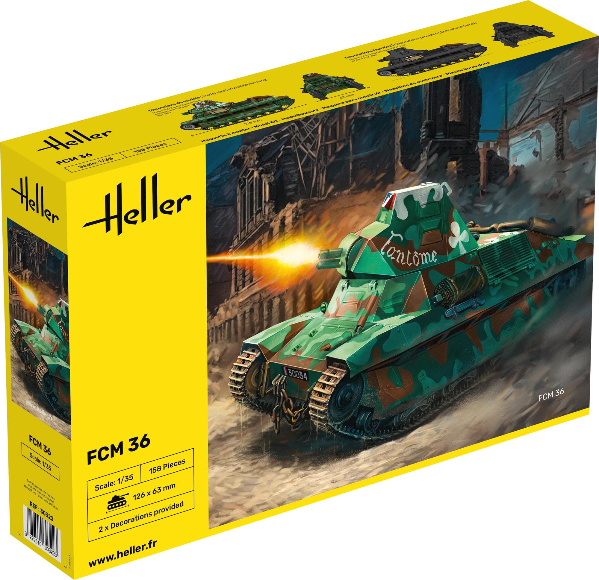 Heller FCM 36 – Französischer Leichter Panzer Modellbausatz 1:35