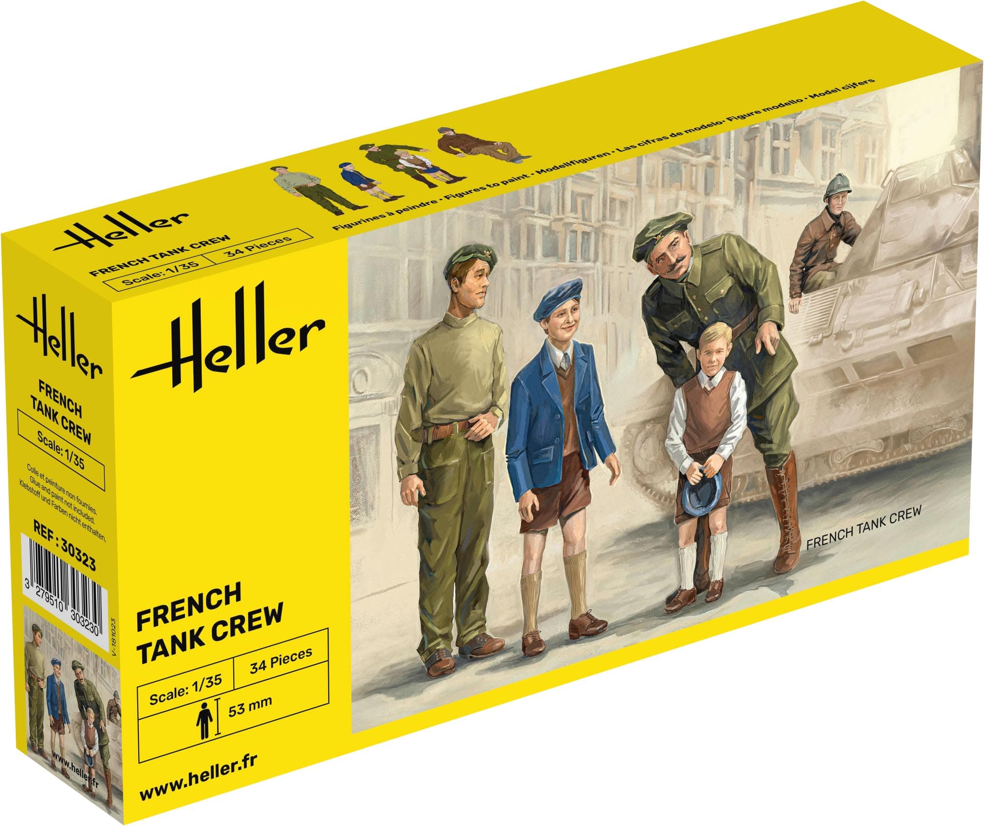 Heller French Tank Crew – 1:35 Figuren-Set Zweiter Weltkrieg