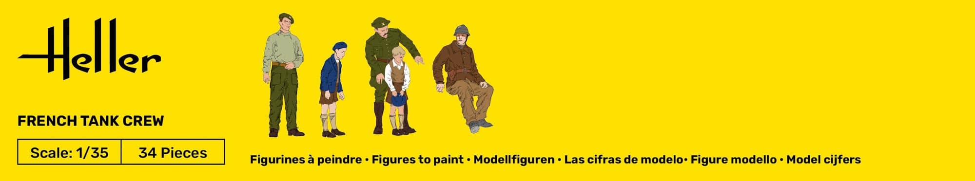 Produktbild Heller French Tank Crew – 1:35 Figuren-Set Zweiter Weltkrieg 3 von 6
