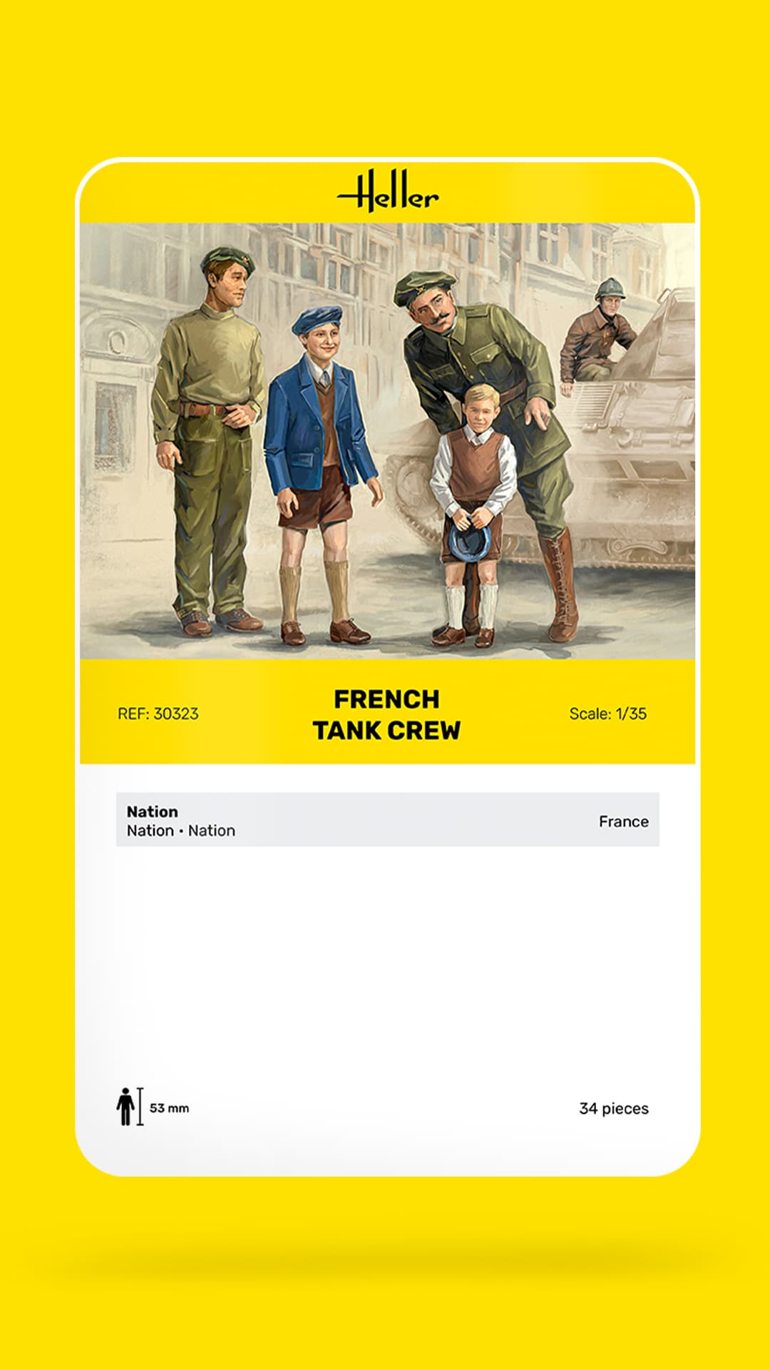 Produktbild Heller French Tank Crew – 1:35 Figuren-Set Zweiter Weltkrieg 2 von 6
