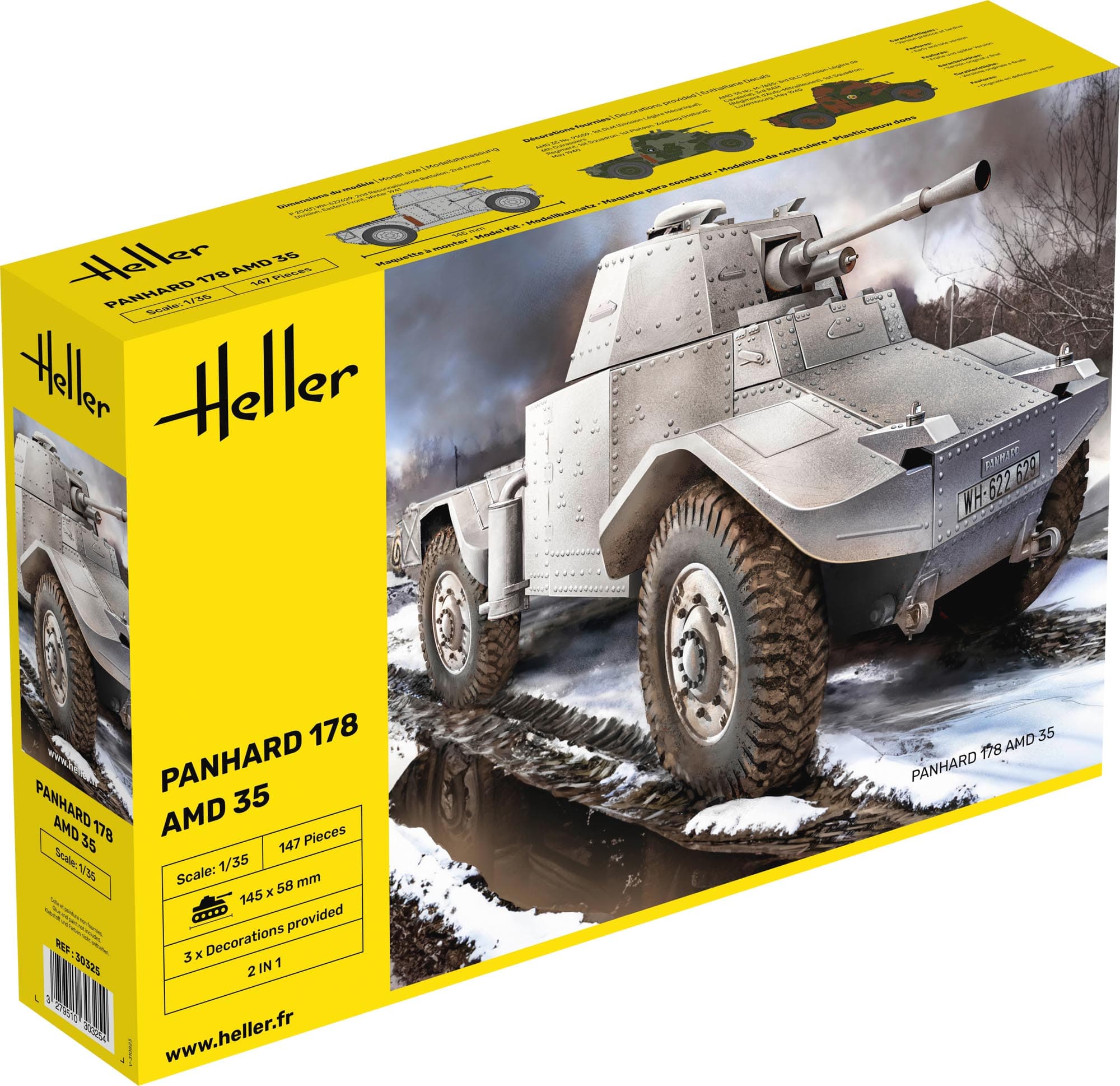 Heller Panhard 178 AMD 35 – 1:35 Französischer Spähpanzer Modellbausatz