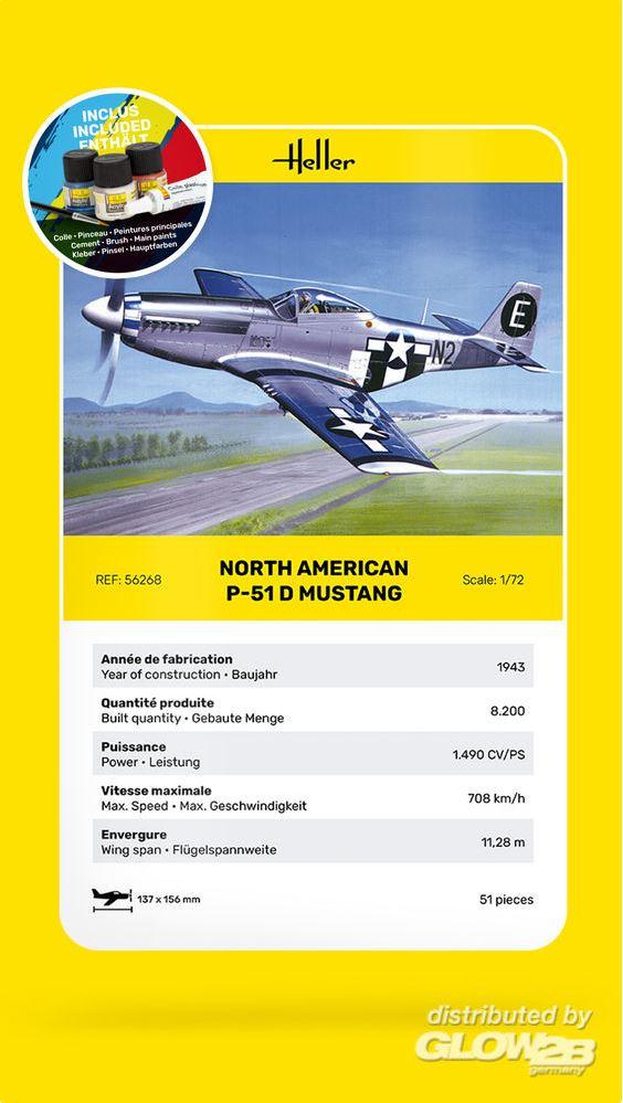 Produktbild Heller: STARTER KIT P-51 Mustang in 1:72 (1000562680) 2 von 7