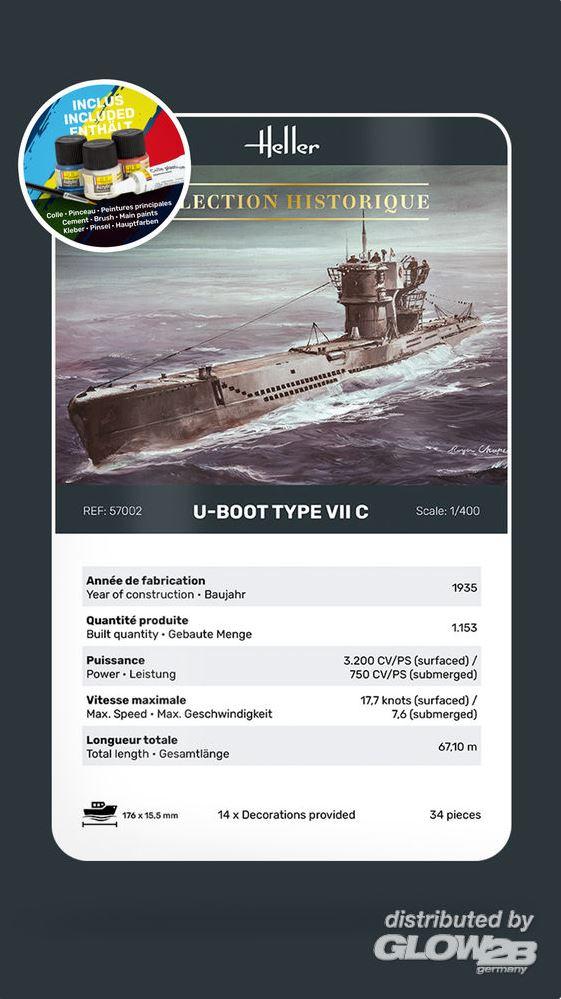 Produktbild Heller: STARTER KIT U-Boot Type VII C in 1:400 (1000570020) 2 von 6