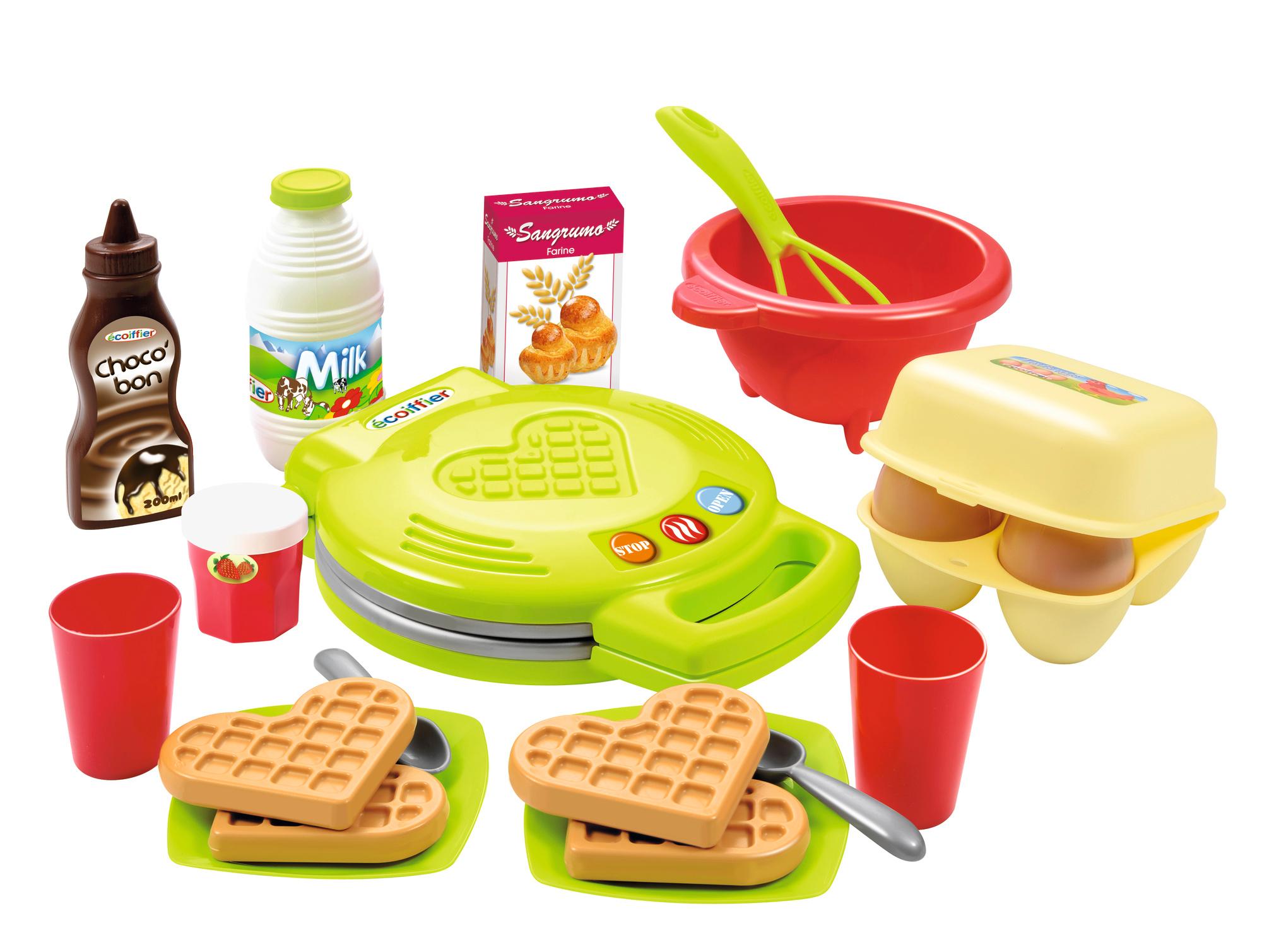 Ecoiffier - Kinder-Backset mit Waffeleisen, 22 Teile