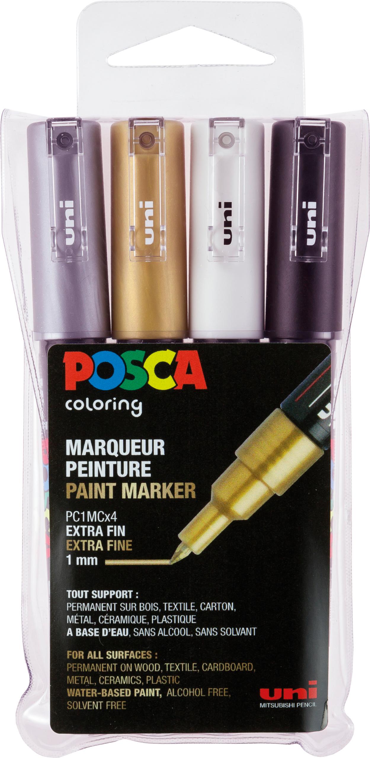 FABER-CASTELL  Marker UNI POSCA PC-1MC 4er Set