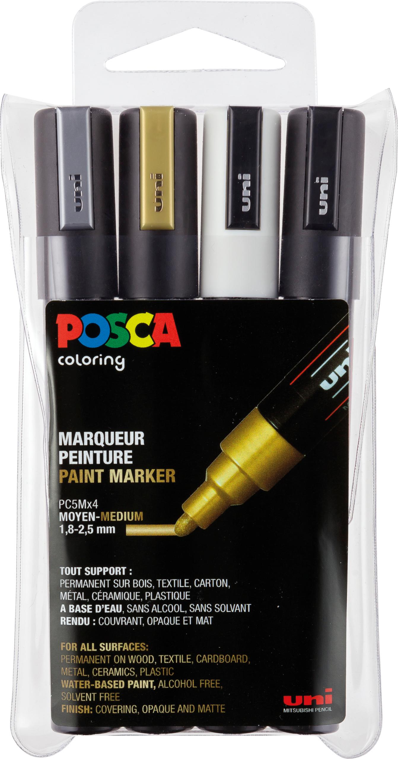 FABER-CASTELL  Marker UNI POSCA PC-5M 4er Set