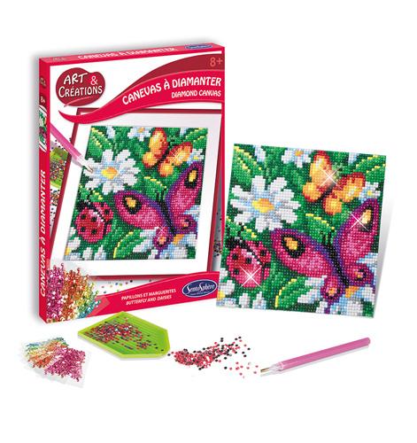 Sentosphere Strassstein-Bild Blumen&Schmetterlinge 3902026