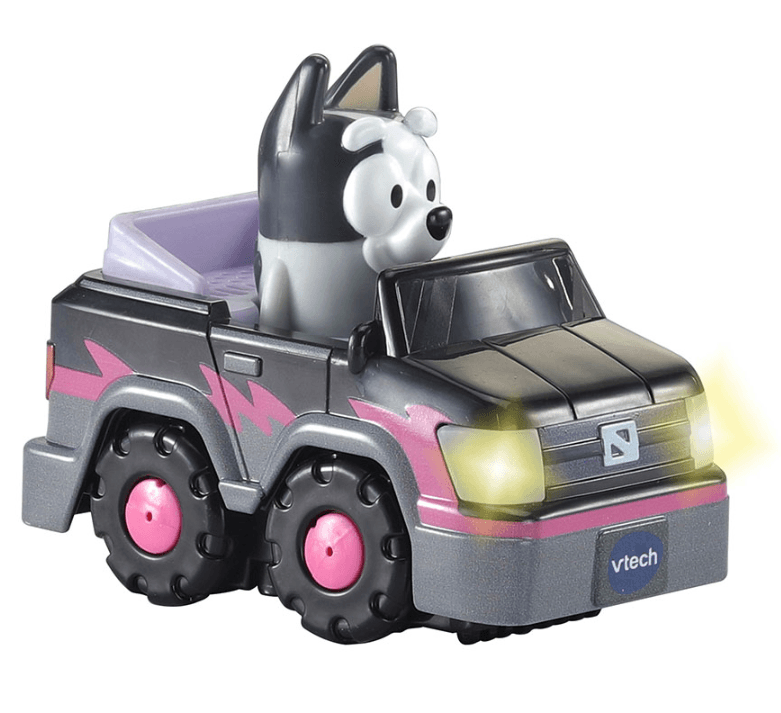 VTech Tut Tut Baby Flitzer Muffins Elektroauto – interaktives Bluey-Fahrzeug mit Originalstimme