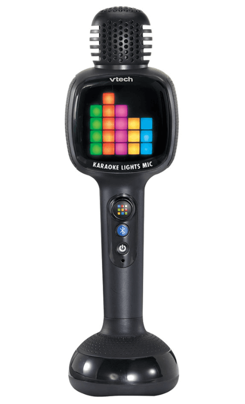 VTech - Kiditronics - Karaoke Lights Mic Schwarz mit Bluetooth, Lichtshow und Stimmenverzerrer ab 4 Jahren