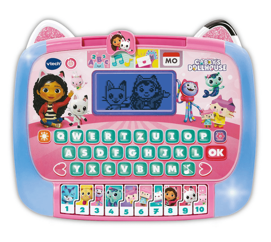 VTech Gabby’s Dollhouse – Katztastisches Lerntablet mit LCD-Display und QWERTZ-Tastatur, ab 3 Jahren