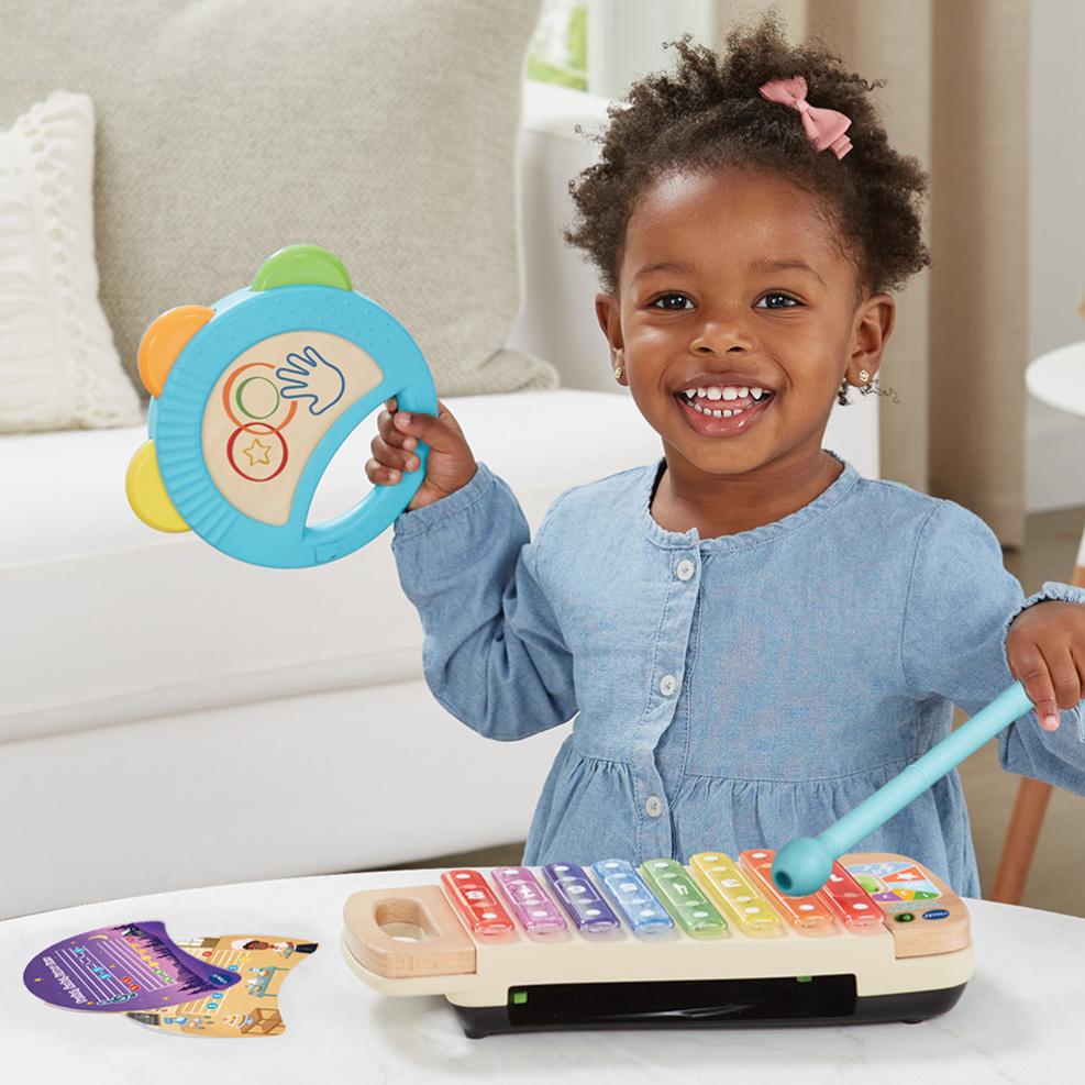 Produktbild VTech 615604 - Baby - Interaktives Holz-Xylofon mit Tamburin 4 von 5