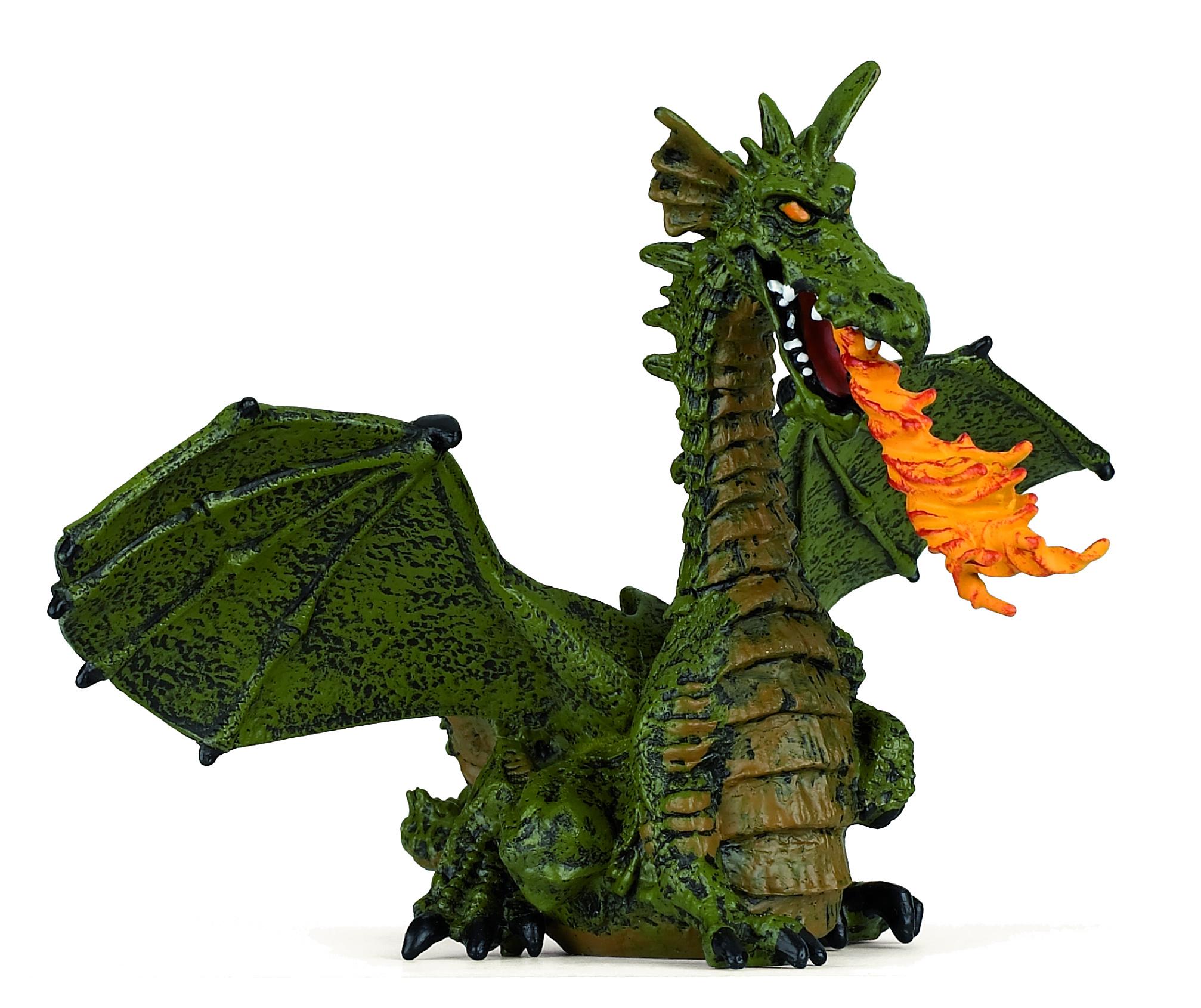 Papo - Feuerspeiender Drache mit Flügeln, Grün