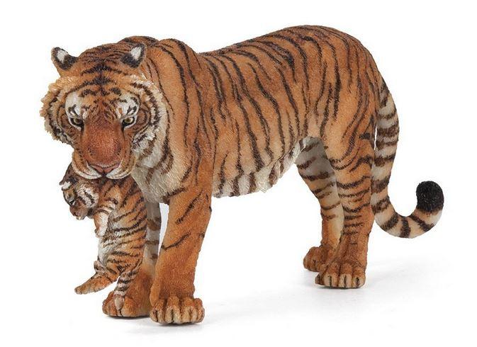 Papo - Tigerin mit Jungtier, 14 cm