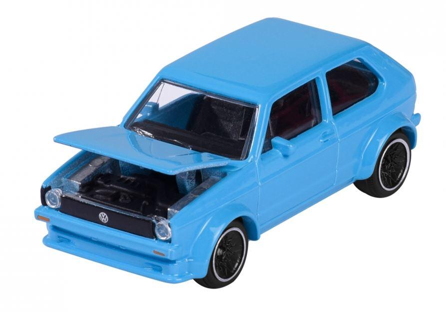 Majorette - Vintage Auto – VW Golf MK1 Spielzeugauto, Maßstab 1:64 (7,5 cm), mit Sammelkarte