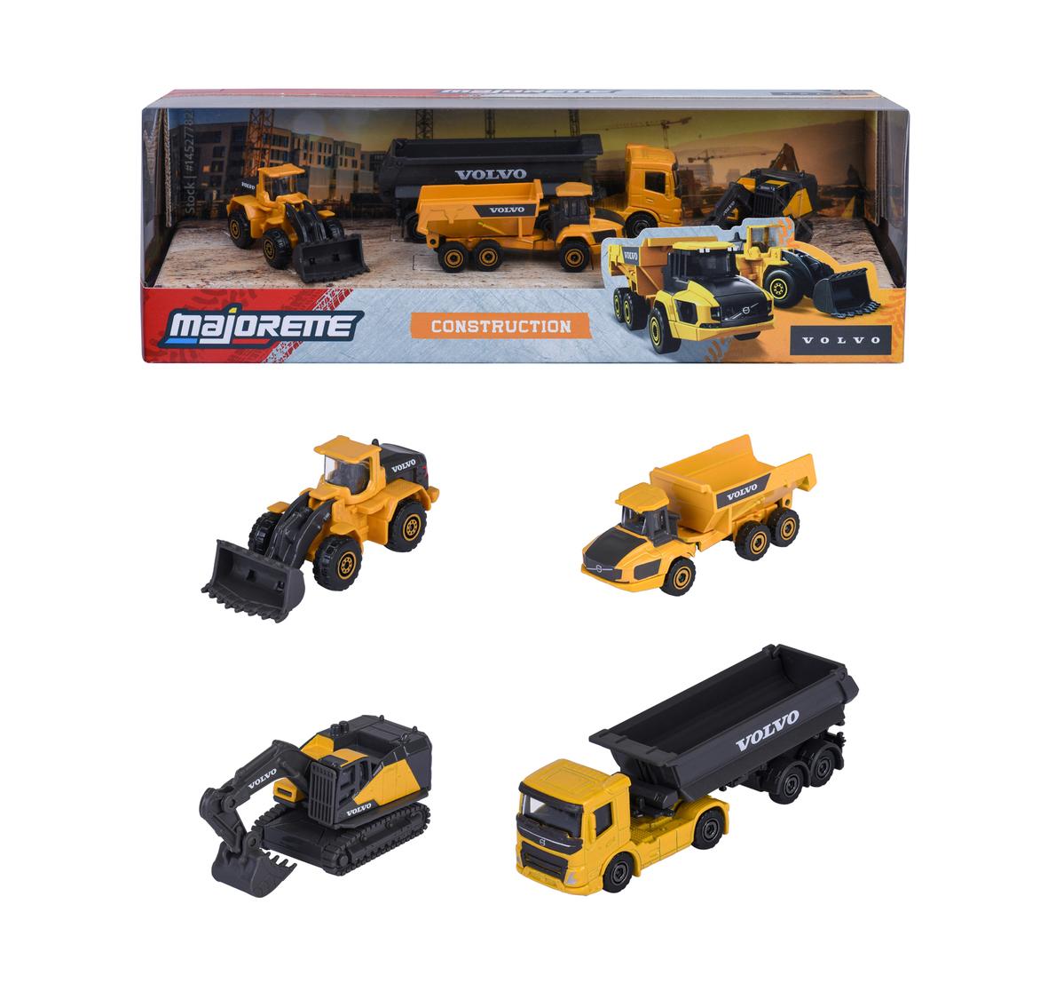 Majorette - Volvo Baustellenfahrzeuge 4er Geschenkset