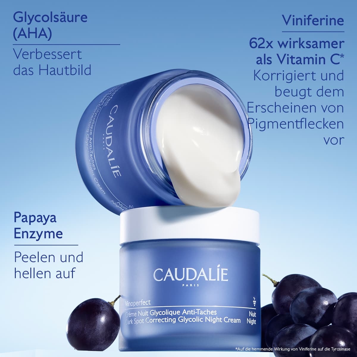Produktbild CAUDALIE Vinoperfect Anti-Pigmentflecken Glykol Nachtcreme Nachfüllbar 3 von 4