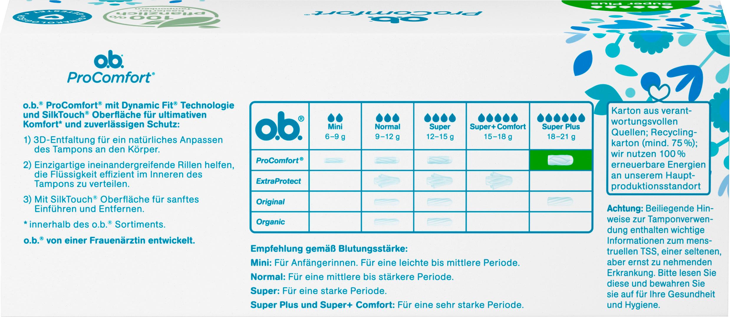 Produktbild O.B. Tampons ProComfort Super Plus 2 von 11