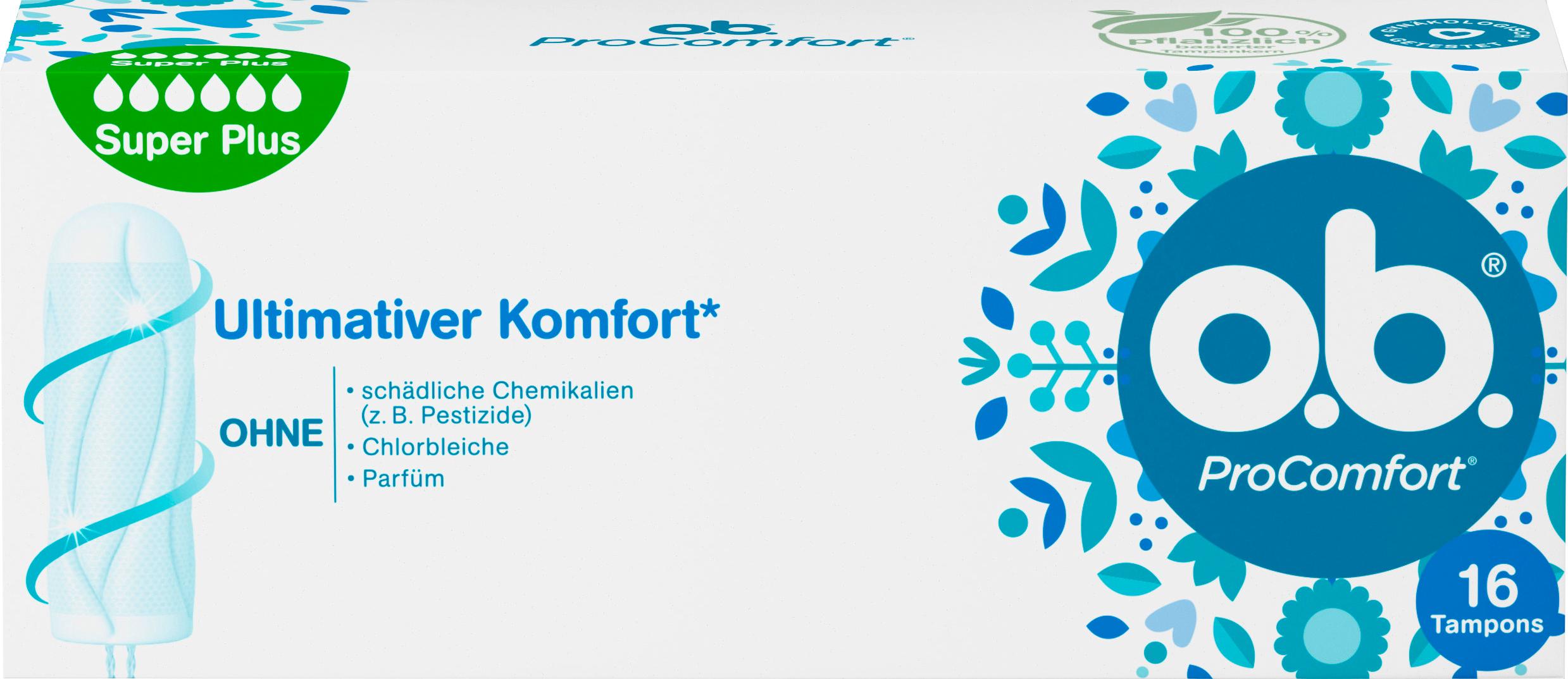 O.B. Tampons ProComfort Super Plus