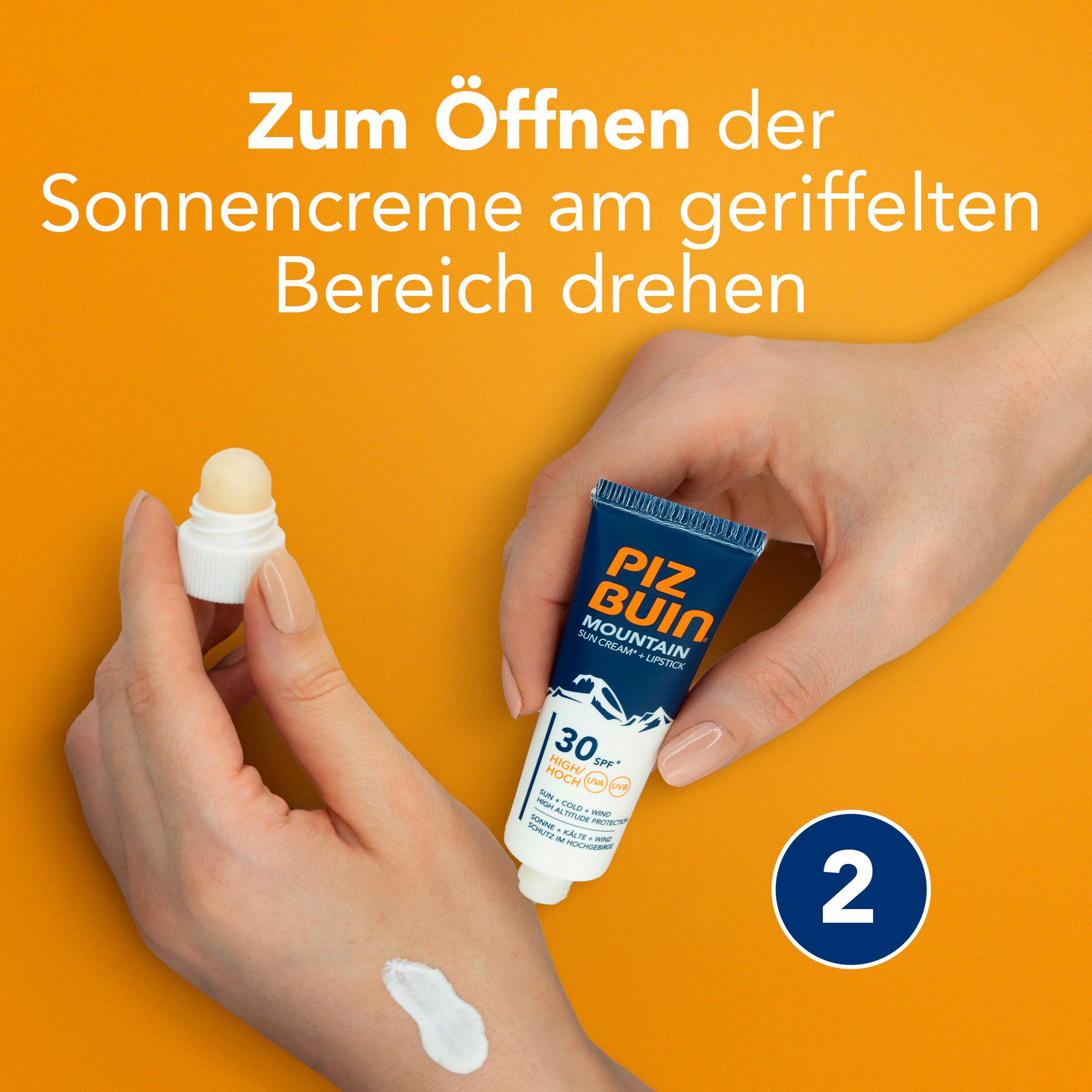 Produktbild PIZ BUIN MOUNTAIN SONNENCREME LICHTSCHUTZFAKTOR 30 + LIPPENPFLEGE LICHTSCHUTZFAKTOR 30 20ML 11 von 13